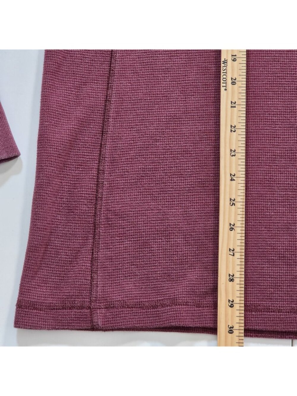 Eddie Bauer Henley Men T2XL Plum Cotton Blend Waffle Knit LS Casual Cottage Edgy - Picture 9 of 16